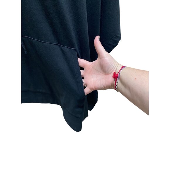 J.Jill PureJill Modal Blend Super Soft Poncho Black Size M/L Coastal Fall Boho - Picture 10 of 15